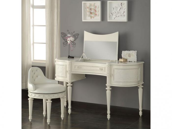 Beverly Hills Furniture Bronx Ny Dorothy Ivory Vanity With