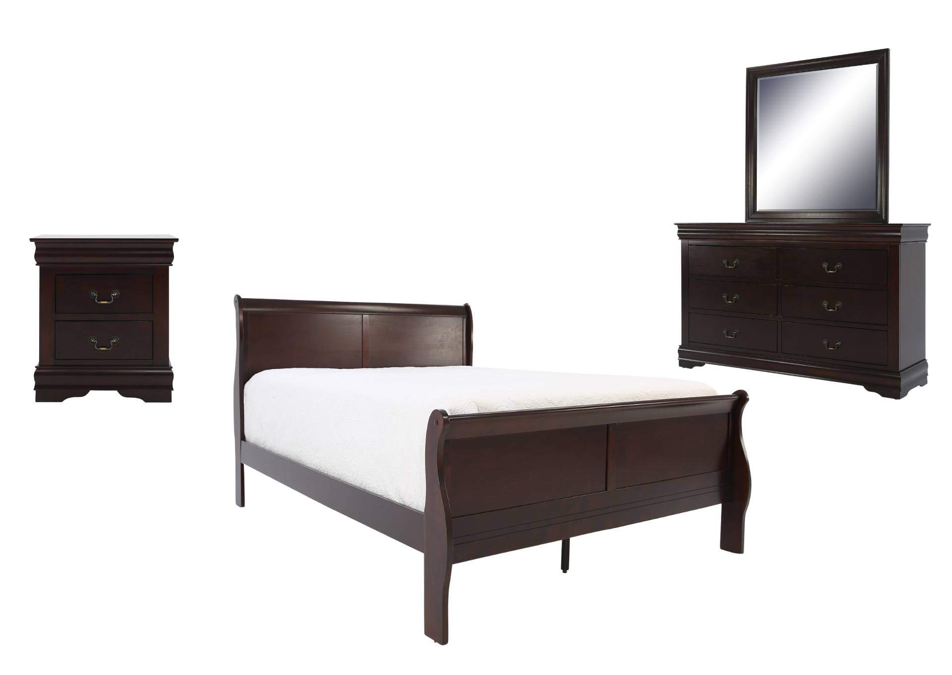 Ivan Smith Louis Philip Cherry Queen Bedroom Set