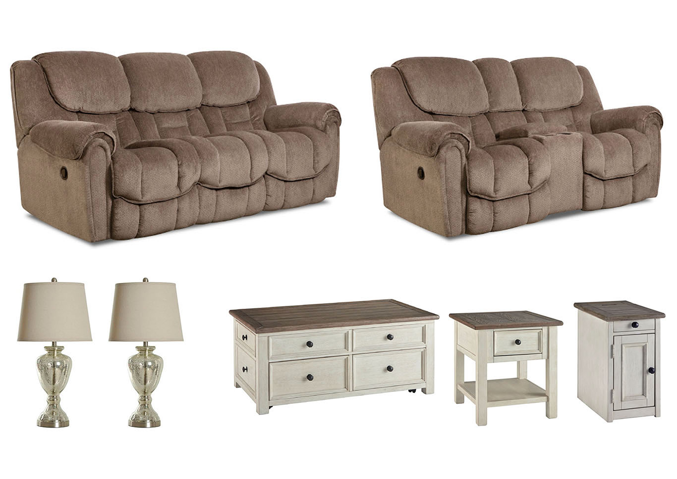 Ivan Smith Baxter Taupe Living Room Set