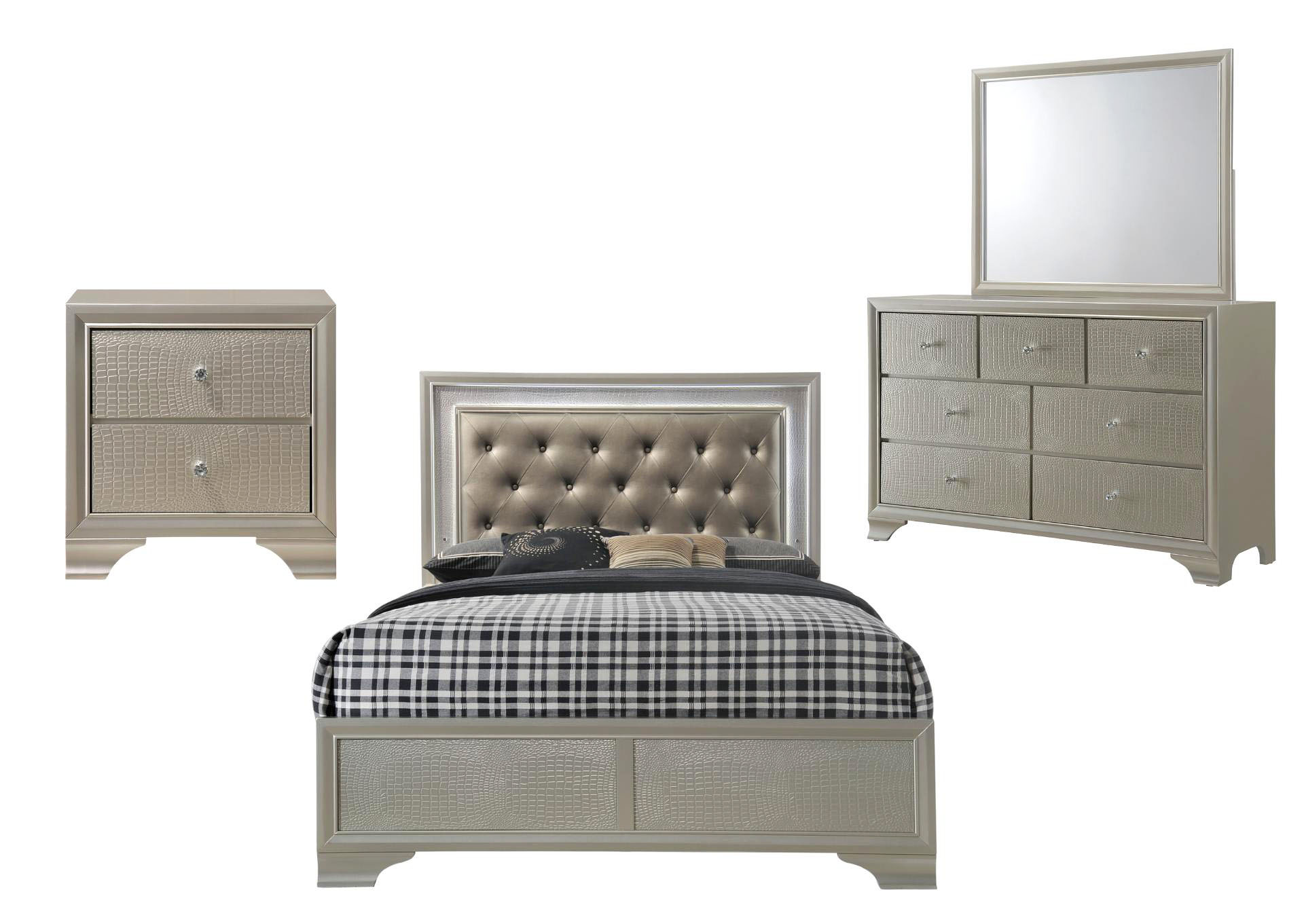 Ivan Smith Lyssa Queen Led Bedroom Set