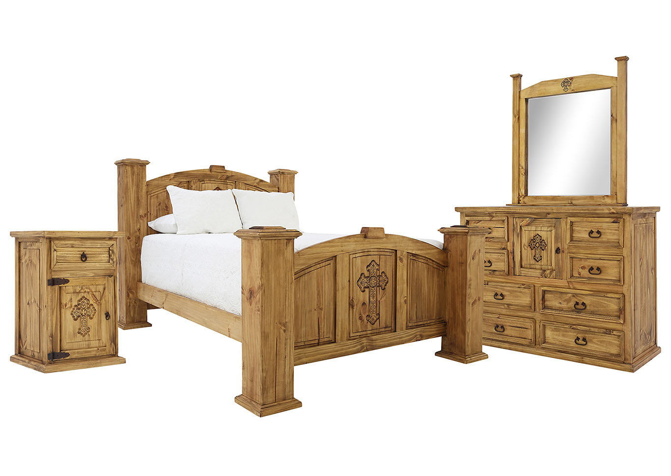 Ivan Smith Casa Honey With Cross King Bedroom Set