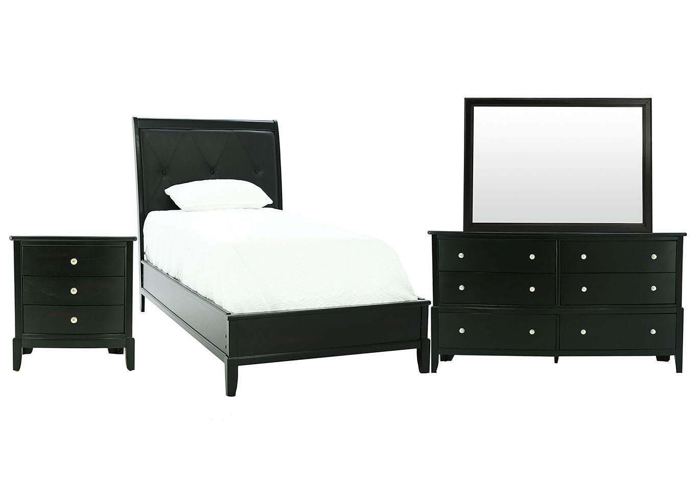 Ivan Smith Oliver Black Cherry Twin Bedroom Set