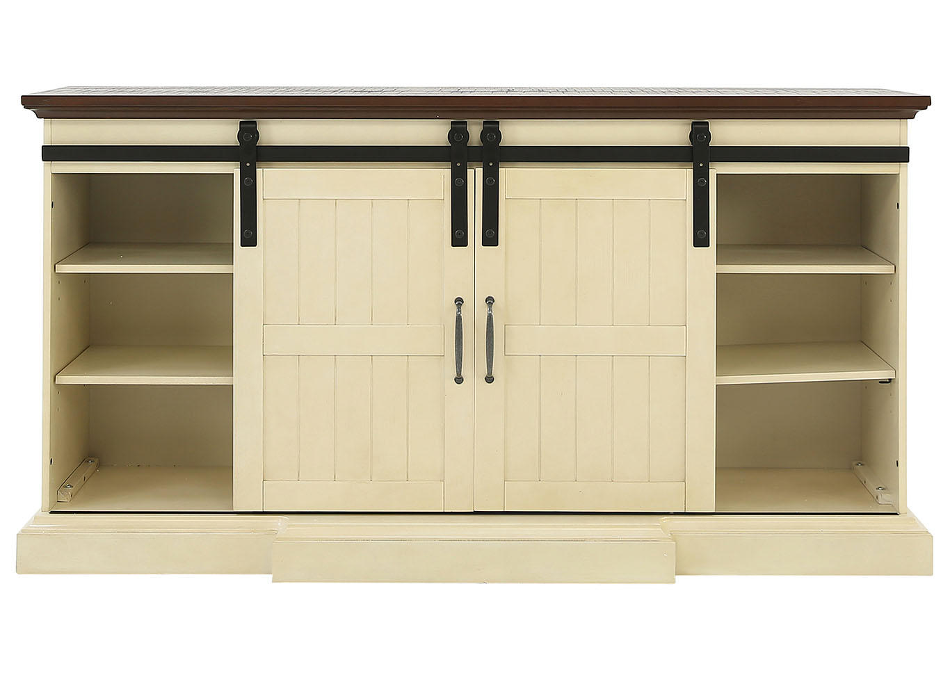 Ivan Smith Hogan White Barn Door Fireplace