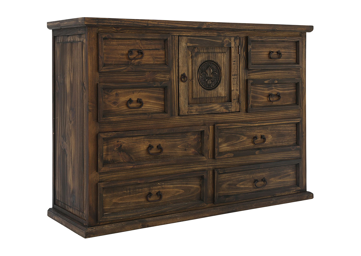 Ivan Smith Casa Antique Dresser W Fleur De Lis