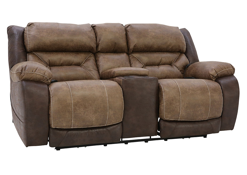 Ivan Smith Lone Star Power Reclining Loveseat With Console