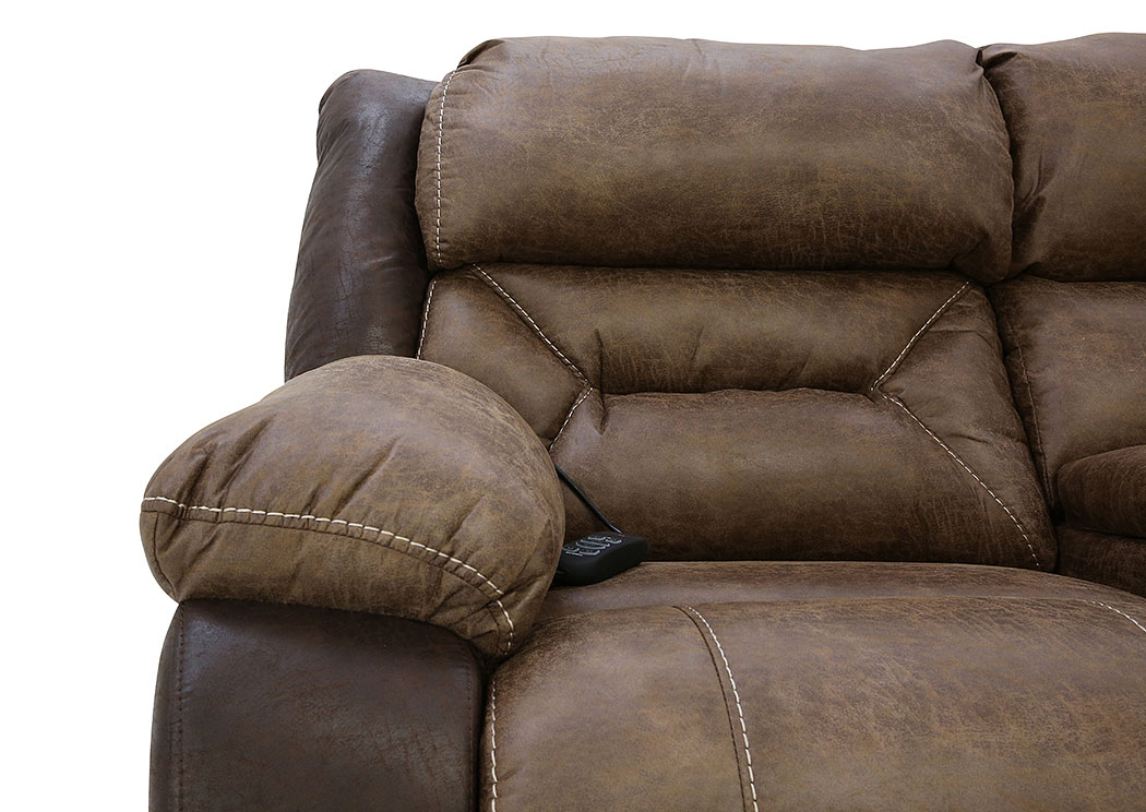 Ivan Smith Lone Star Power Reclining Loveseat With Console