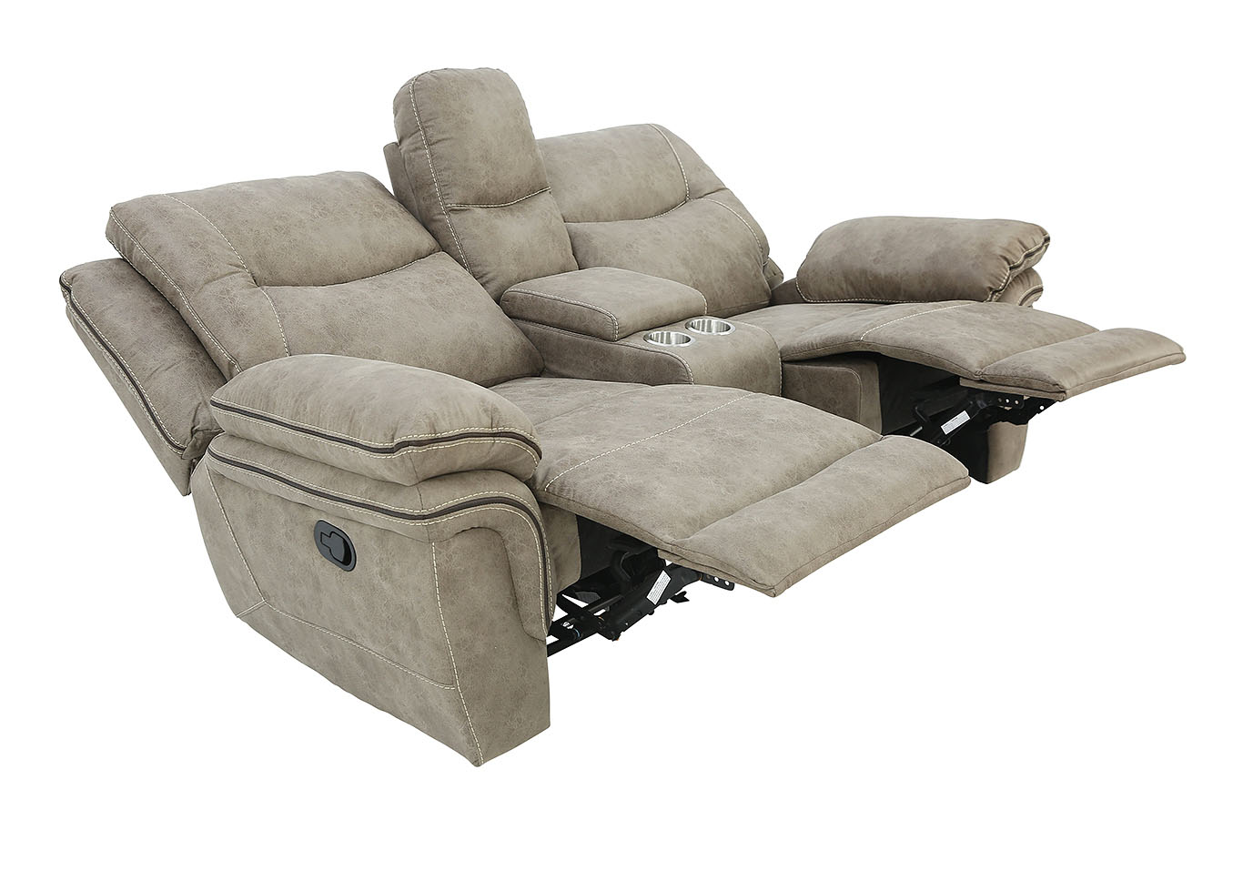 ISABELLA RECLINING LOVESEAT WITH CONSOLE Ivan Smith Furniture
