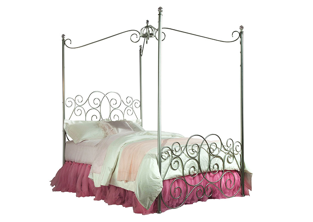 Ivan Smith Princess Silver Full Canopy Bed Set