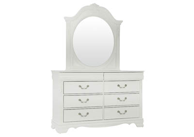 Ivan Smith Jessica White Dresser And Mirror Set