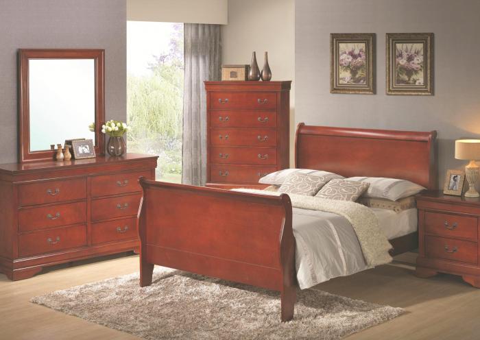 Jarons Marseille Full Sleigh Bed Dresser Mirror Chest And 1
