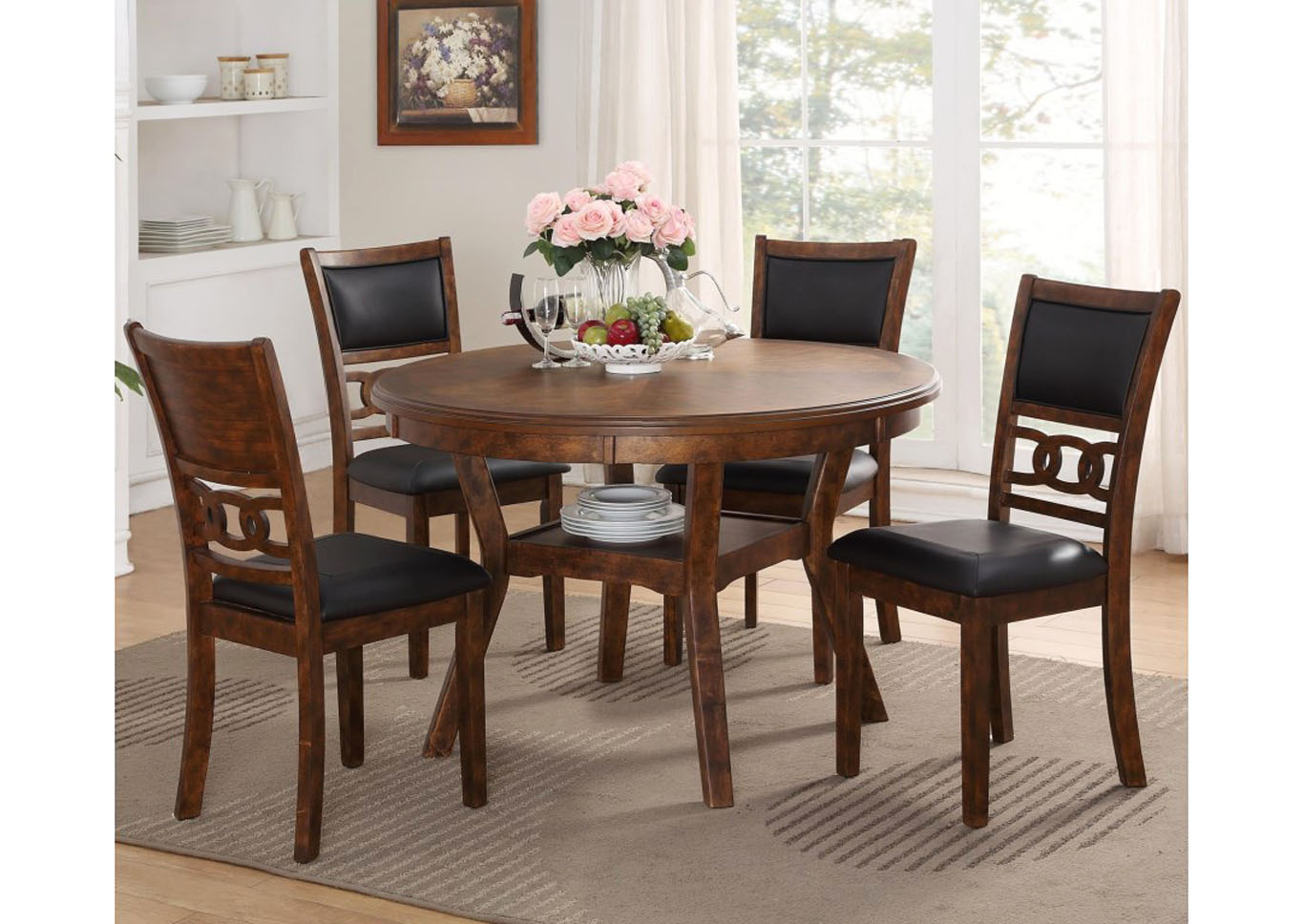 Gia 5pc Dining Set - Brown Nader's Furniture