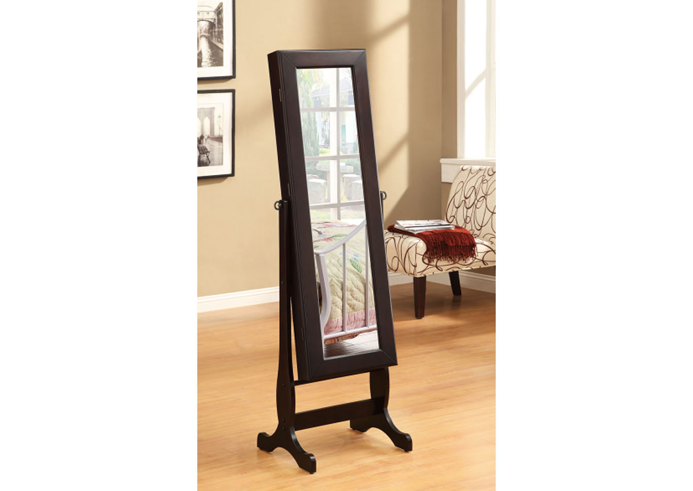 Chevel Mirror With Jewelry Storage Cabinet Nader S Furniture