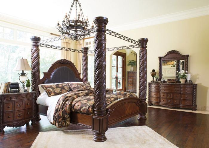 underpriced furniture north shore king canopy bedroom set